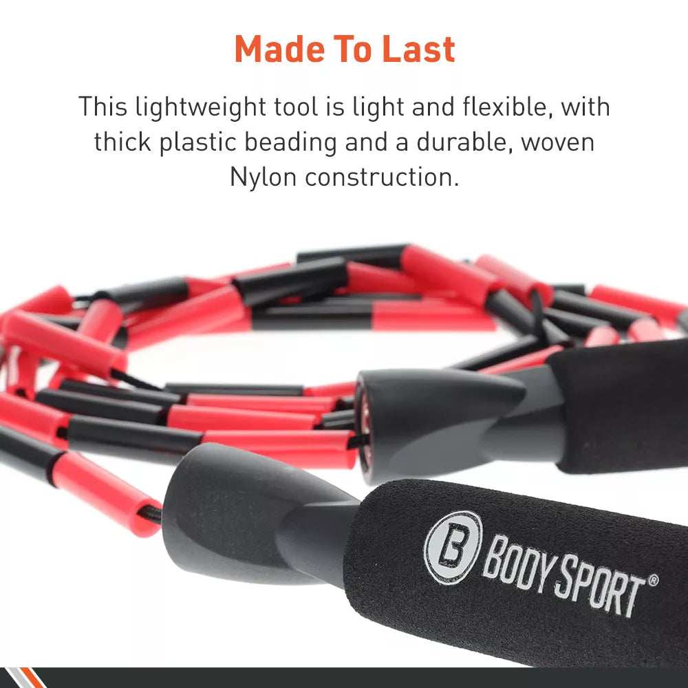 Beaded Jump Rope - Foam Handles, 9ft