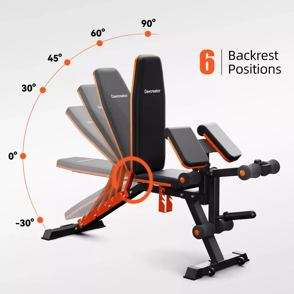 Preacher Curl & Leg Extension Bench - 6 Angles