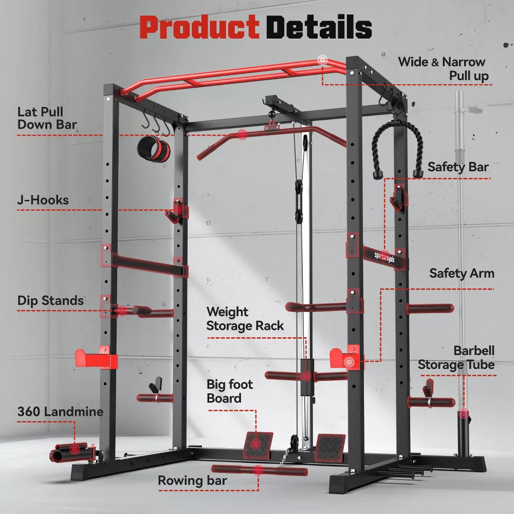 Power Cage with Cable Crossover System