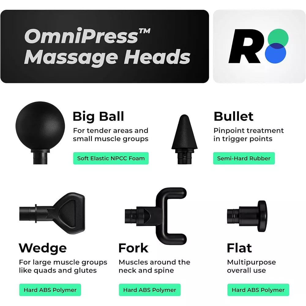 FOLD Folding Percussion Massage Gun, Black