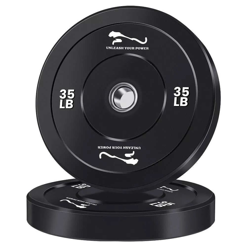 35LB Rubber Weight Plates - Steel Insert