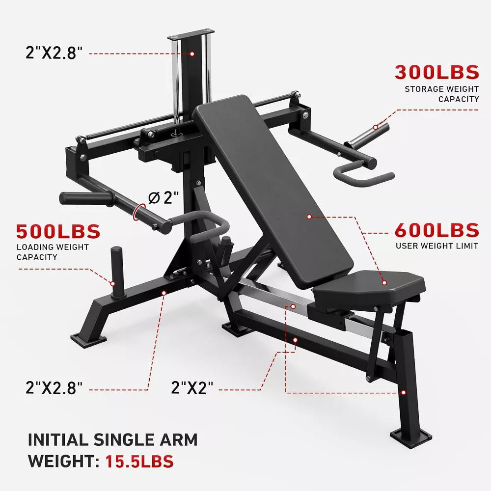 Incline/Decline/Flat Chest Press Machine
