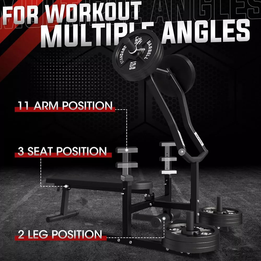 with 230lbs weights