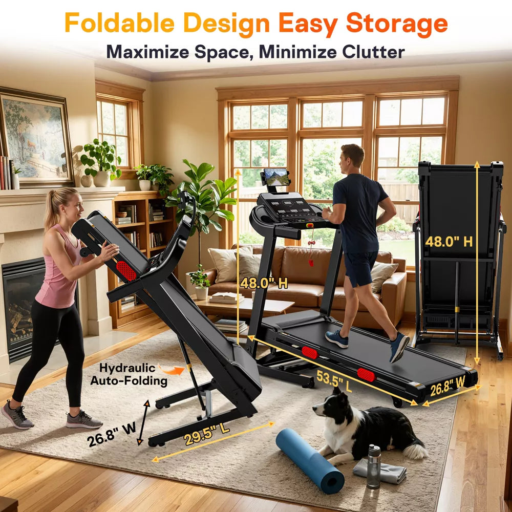 4-in-1 Auto Incline Treadmill - 105 Programs