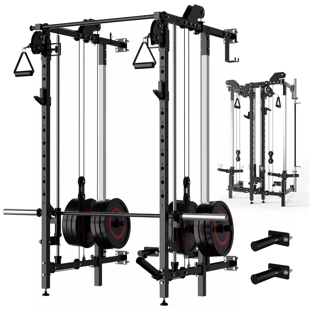 Wall Mount Smith Machine - Folding Power Rack