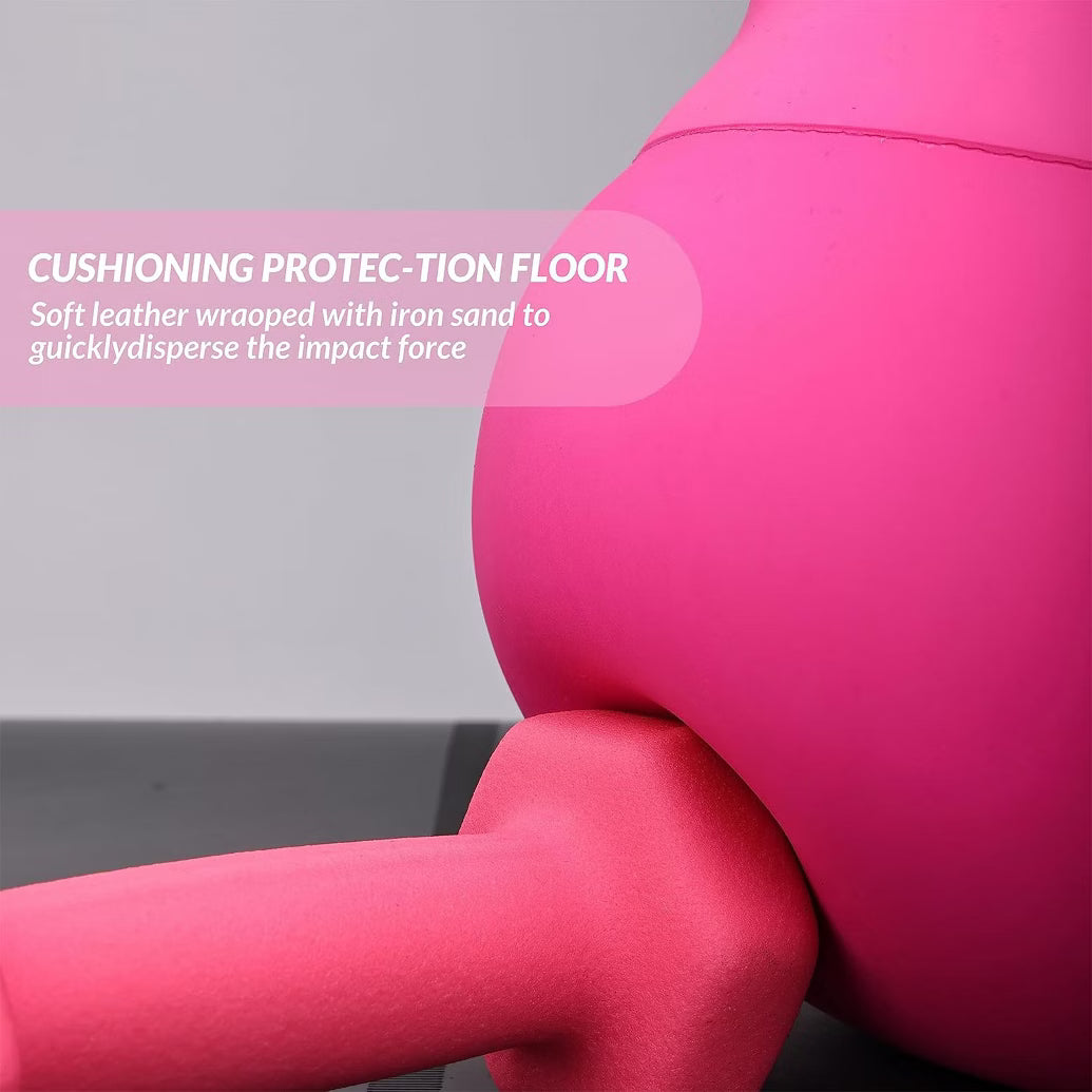 Soft Kettlebell 15lb - Ergonomic Grip, Pink