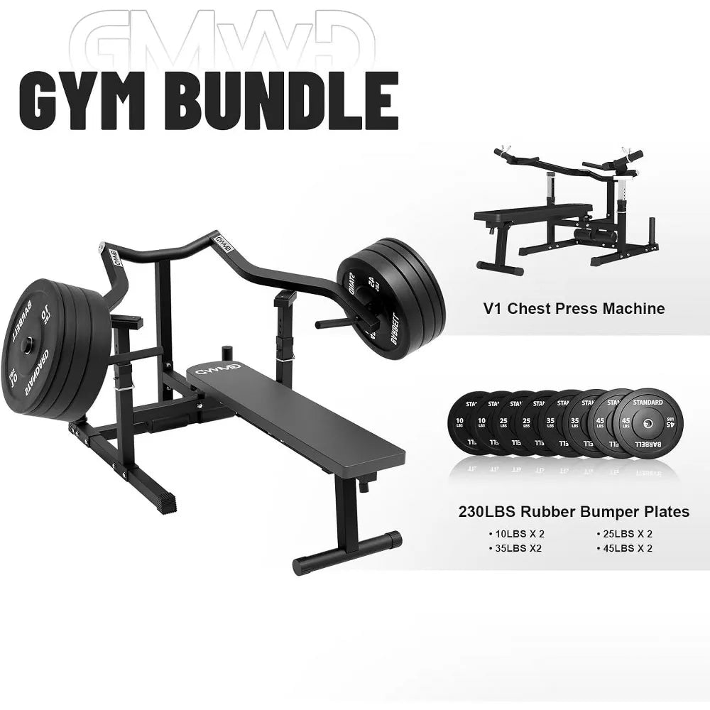 with 230lbs weights