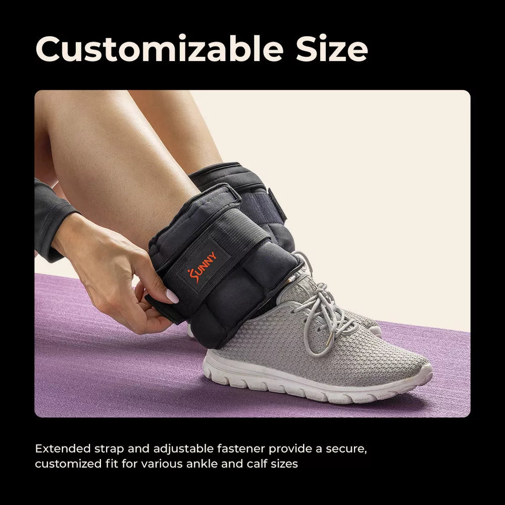 Adjustable Ankle & Wrist Weights - 1-5lb, 10lb Pair