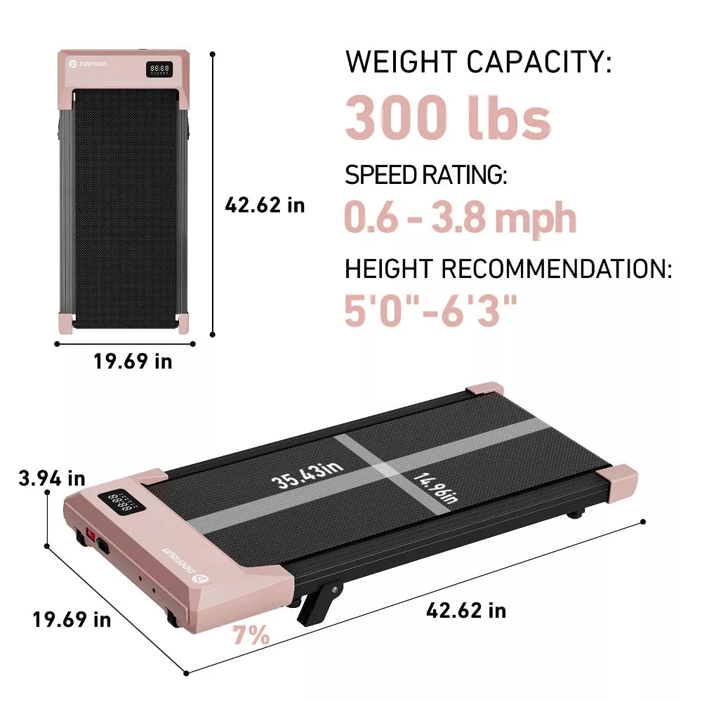 Q2 Urban Mini Under-Desk Walking Pad - 7% Incline