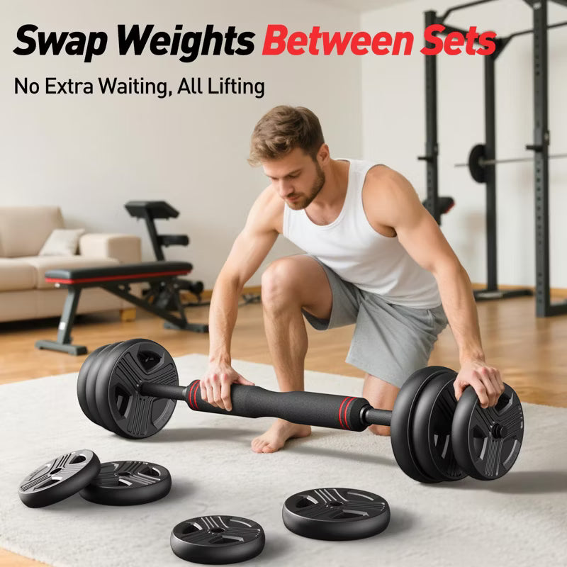 90lb Adjustable Dumbbell Set - 5-in-1 Home Gym