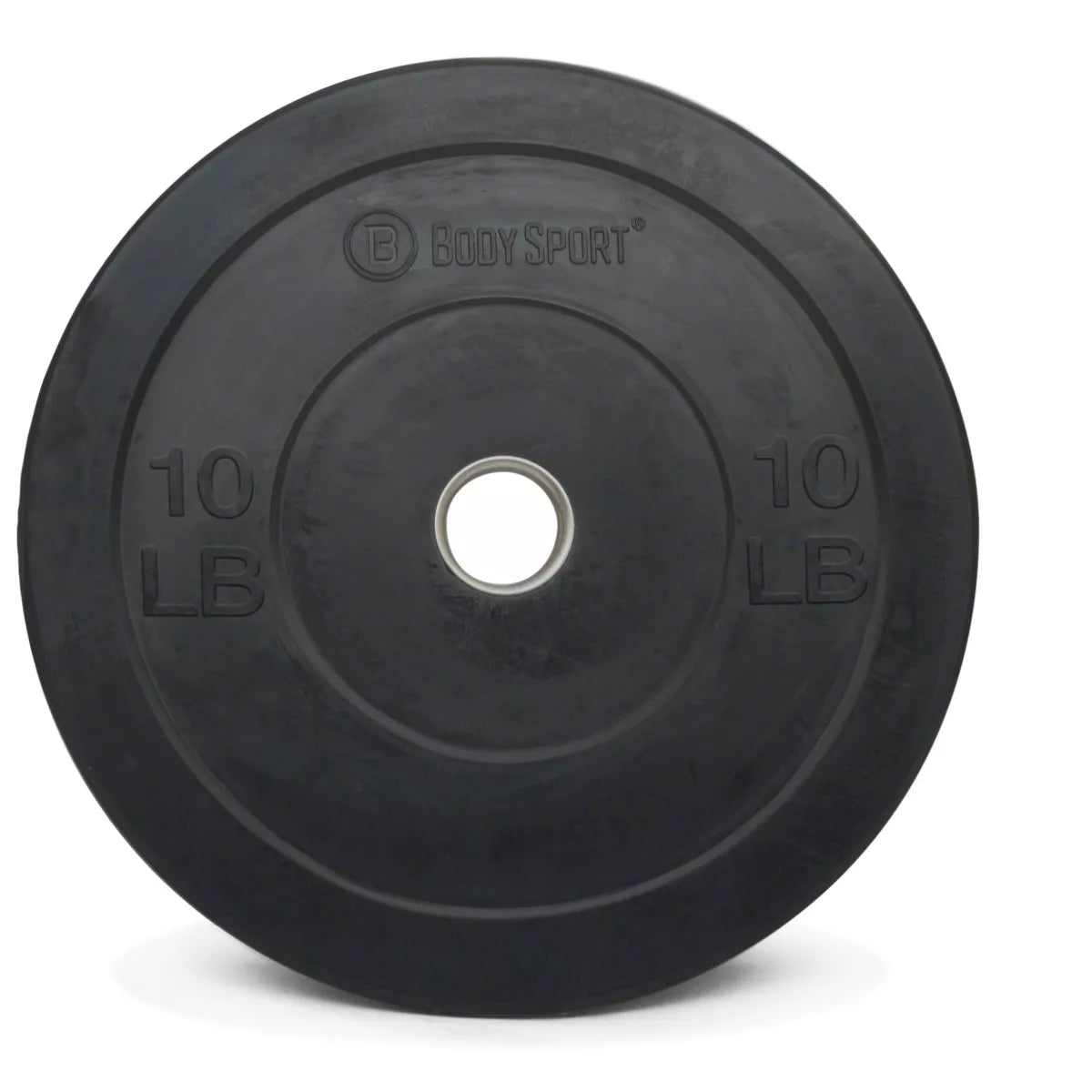 2-inch 10lb recycled rubber olympic bumper plate with stainless steel center for home gym