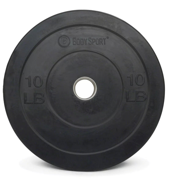 2-inch 10lb recycled rubber olympic bumper plate with stainless steel center for home gym