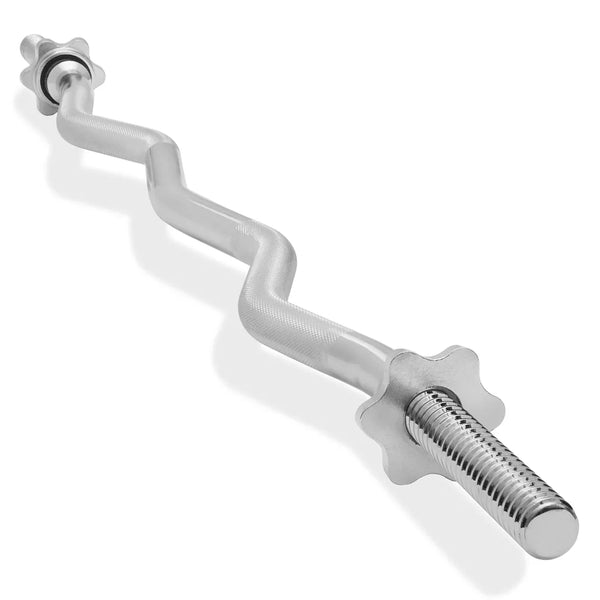 Threaded EZ Curl Bar - 1in with Star Collars