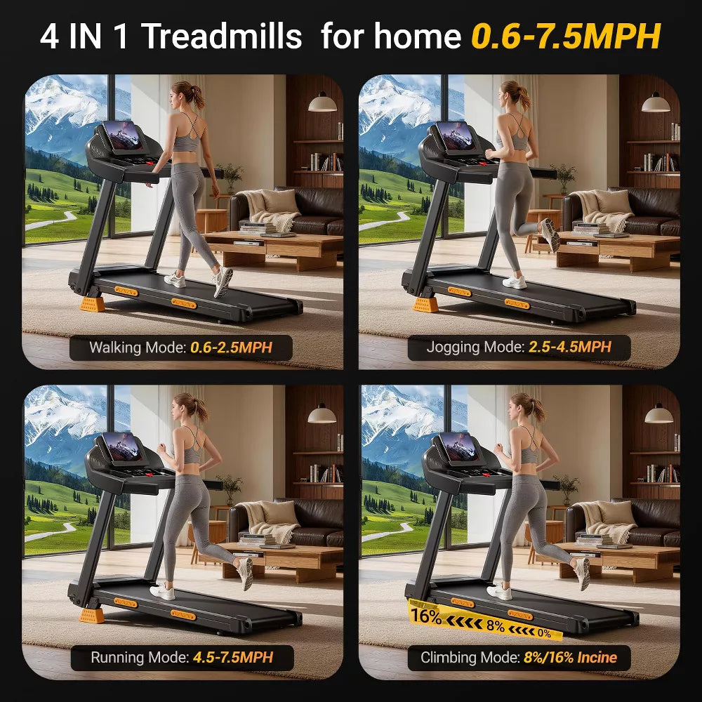 3.0HP Treadmill - 14% Incline, 360LB Capacity